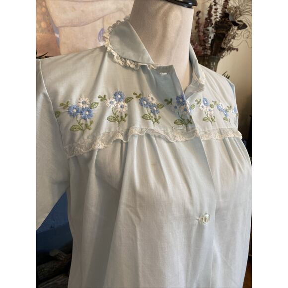 Vintage PHILMAID Two Piece PAJAMA SET SIZE 36 Embroidered M/ L Daisy Women’s - Picture 4 of 16